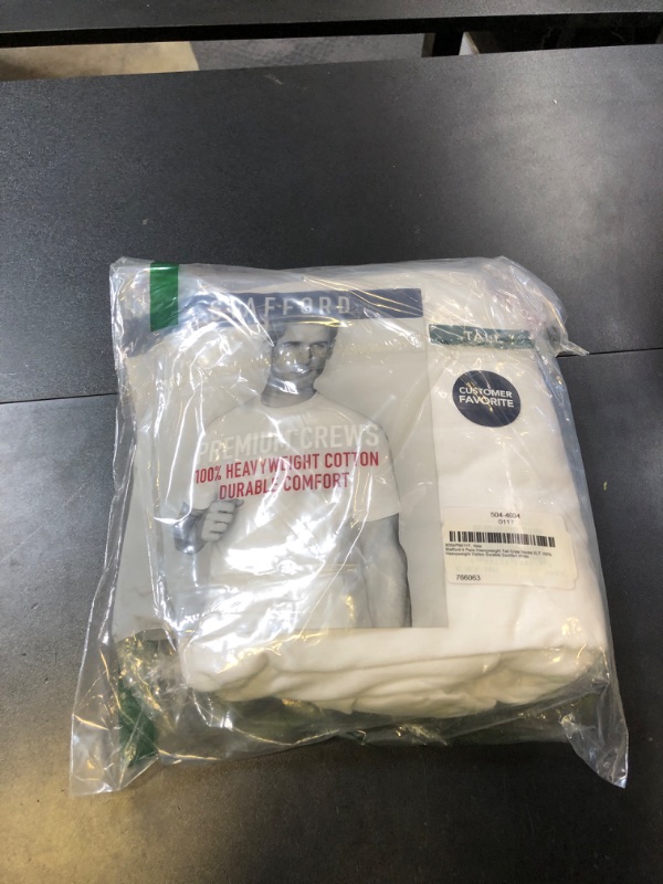 Photo 1 of Stafford 4 Pack Heavyweight Tall Crew Necks XLT 100% Heavyweight Cotton Durable Comfort White