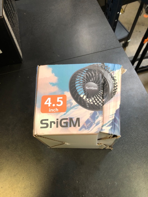 Photo 1 of SriGM 12V Car Cooling Fan with Car Power Outlet - 360° Adjustable Head & Super Strong Suction Cup Powerful 12 Volt Vehicle 4.5" Universal for Trucks/SUV/RV (Black 4.5" Fan)
