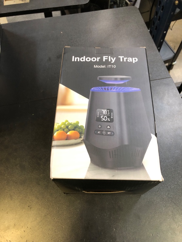 Photo 1 of Fruit Fly Traps for Indoors, Fly Trap Indoor Gnat Traps for House Indoor, Effective Fruit Fly Traps Bug Zapper Mosquito Trap for House Plant Pest Control with 10 PCS Refills BK