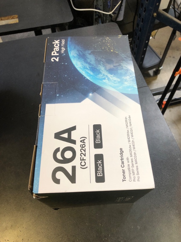 Photo 1 of 26A Toner Cartridge Black Compatible for HP 26A CF226X CF226A 26X use with HP Laserjet Pro MFP M426fdw M402 M402dn M402dne M402dw Printer (2 Pack)