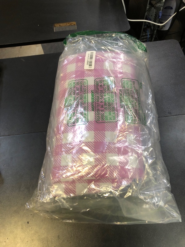 Photo 1 of ZAZE Picnic Blanket Waterproof Sandproof, 80''x80'' 3-Layer Cute Compact Extra Large Machine Washable Foldable Beach Mat, Big XL Outdoor Blankets for Spring Summer Camping, Park, Grass(Pink and White)
