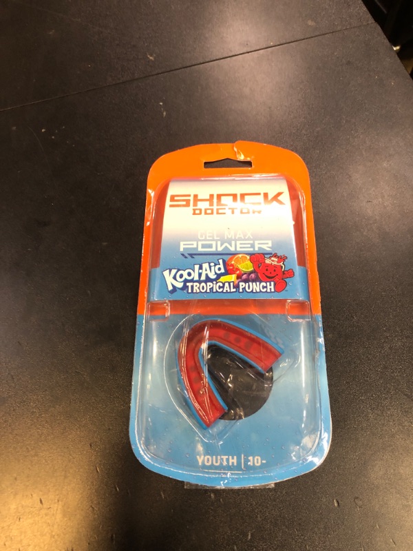 Photo 1 of Shock Doctor Mouth Guard, Gel Max Power Mouthguard, Flavored Mouth Guards for Sports, Football, Lacrosse, Hockey, Basketball, Kool Aid Mouth Guard Youth & Adult
