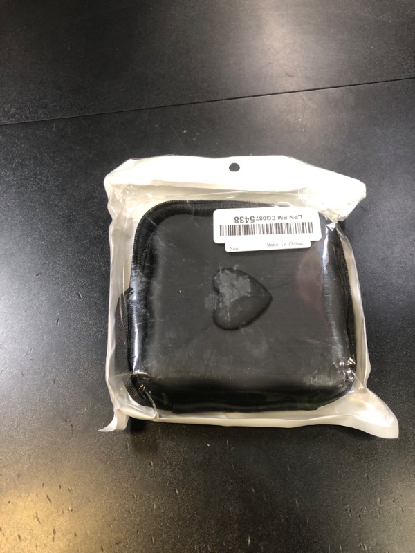 Photo 1 of QLD COVER Charger Cover Storage Bag, Lovely 3D Love Heart Waves Design Charger Protector Travel Storage Case, Earphone Wire Saver Cable Cord Organizer Wireless Earphone Storage Box, Black Love