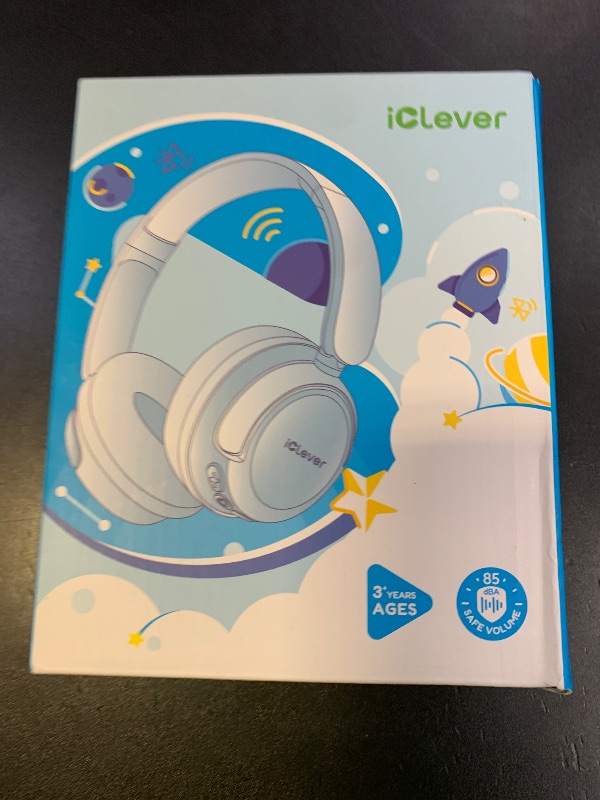 Photo 1 of iClever BTH22 Kids Bluetooth Headphones, 60H Play Time, USB C Fast Charging, Bluetooth 5.4, AUX Cord,Safe Volume 74/85 dBA,Toddler Headphones for iPad/Tablet/Travel/School, Blue