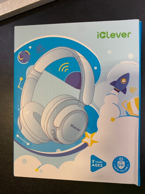 Photo 1 of iClever BTH22 Kids Bluetooth Headphones, 60H Play Time, USB C Fast Charging, Bluetooth 5.4, AUX Cord,Safe Volume 74/85 dBA,Toddler Headphones for iPad/Tablet/Travel/School, Blue