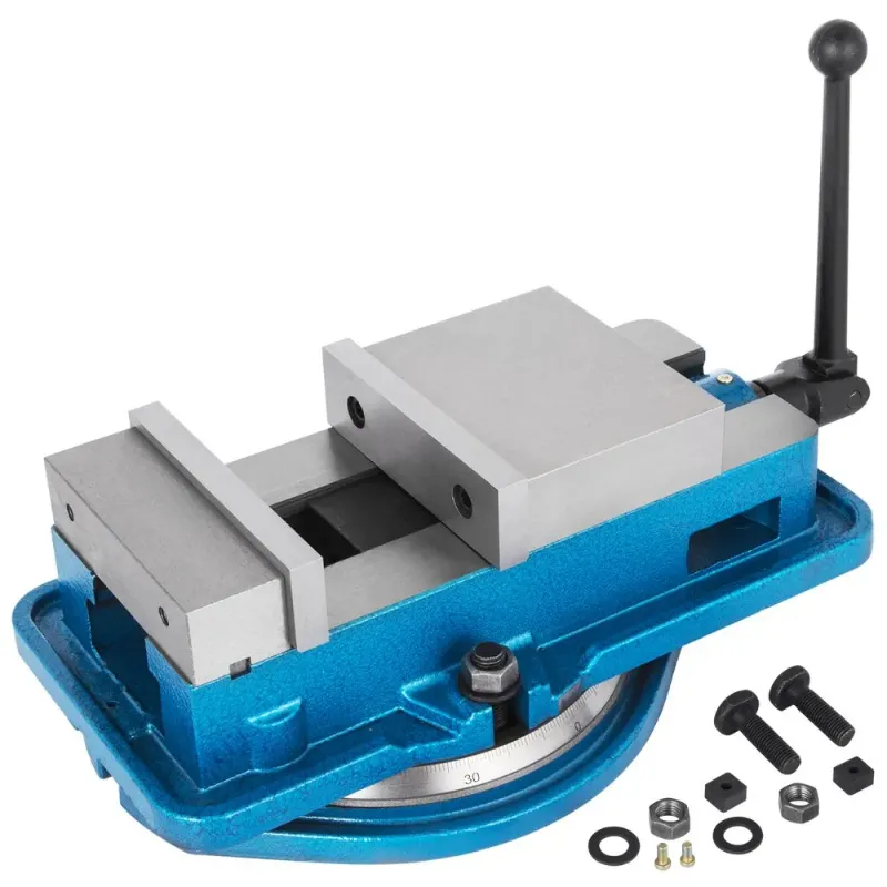 Photo 1 of VEVOR 6 Inch Heavy Duty Milling Vise Bench Clamp Vise High Precision Clamping Vise 6 Inch Jaw Width with 360 Degrees Swiveling Base CNC Vise
