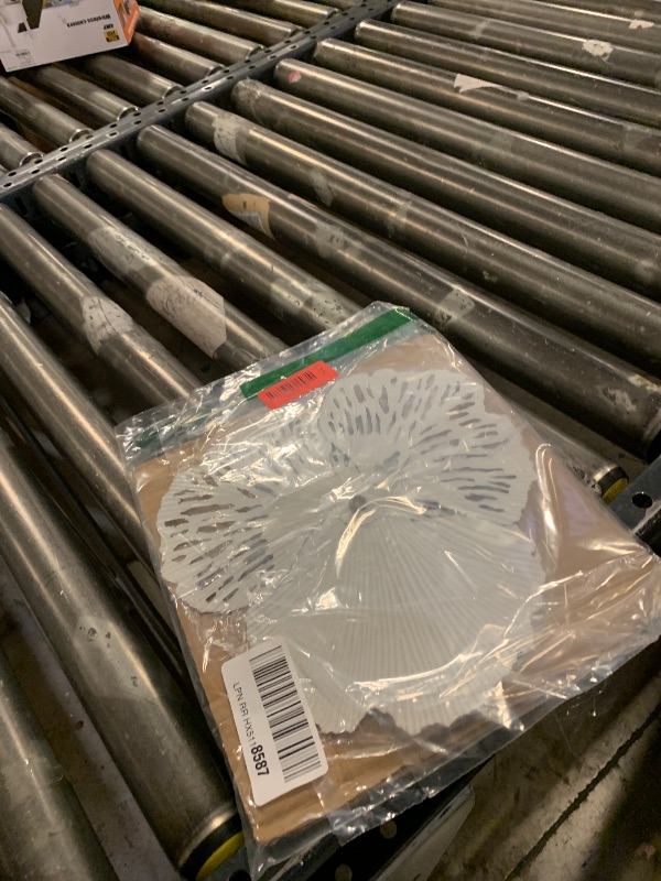 Photo 1 of 10" Metal Flower Wall Art Decor, Rustic Modern Floral Sculpture, Distressed Iron Wall Hanging Home Decoration Accent Artworks for Indoor Kitchen Bedroom Living Office Outdoor Garden Patio (36A-White)