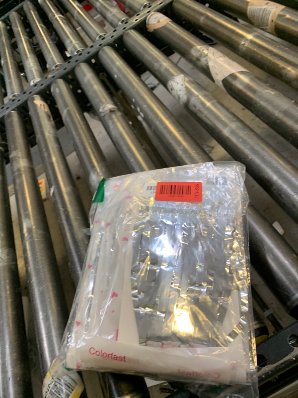 Photo 1 of 10 Pack Foil Curtain Backdrop Silver Metallic Tinsel Foil Fringe Curtains Photo Booth Props for Birthday Wedding Engagement Baby Shower Bachelorette Christmas Holiday Celebration Party