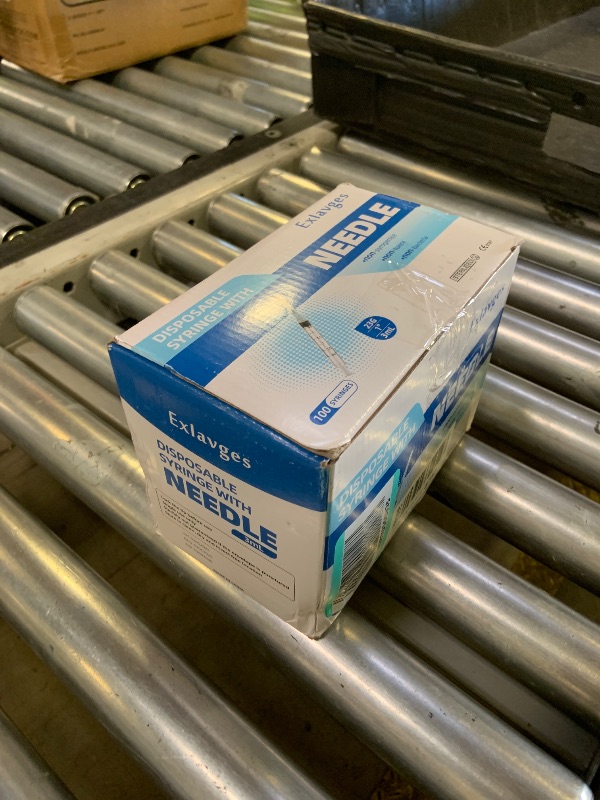Photo 1 of 100 Pack Disposable 3ml/cc Lab Syringes with 23Ga 1 Inch Needle Luer Lock, Individually Sealed Packed