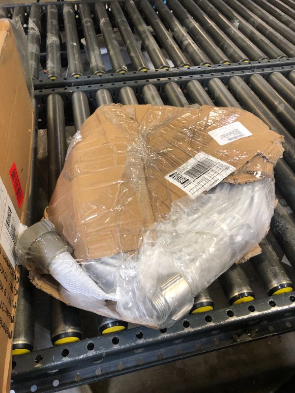 Photo 1 of ZYfire Fire Hose - 1-1/2" ID x 100 FT Single Jacket EPDM Firefighter Hose with M × F NST/NH Aluminum Couplings 750 PSI Burst Pressure Lightweight for Use in Firefighting