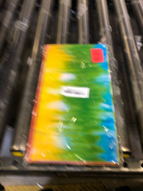 Photo 1 of Iceyyyy 6pcs Tie Die Tablecover - 54" x 108" Tie Die Theme Rainbow Table Cloth Colorful Tablecover for Tie Die Themed Party Decorations