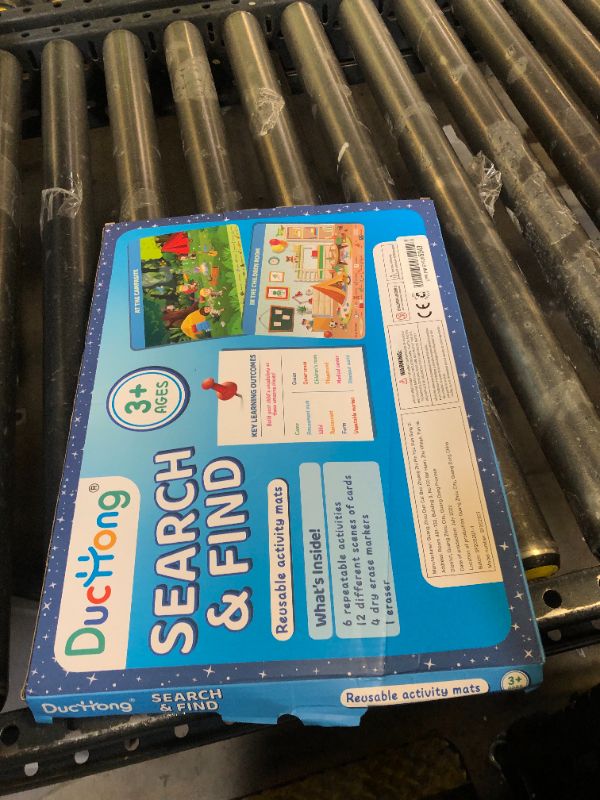 Photo 1 of Reusable Preschool Learning Activities, Search and Find Cards with 4 Markers and 12 Themes Mats, Educational Toys for Kids Ages 4-6,3-8, Travel Games Gifts for Girls and Boys Ages 3 4 5 6