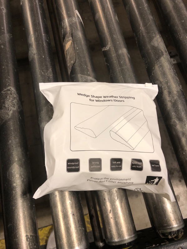 Photo 1 of 118” Wedge-Shape Foam Window Weather Stripping Door Seal Strip,Soundproofing Frame Winter Insulation Tape for Exterior Front Door,Noise Cancelling Window Inserts,Door Gap Filler Light Blocker,White