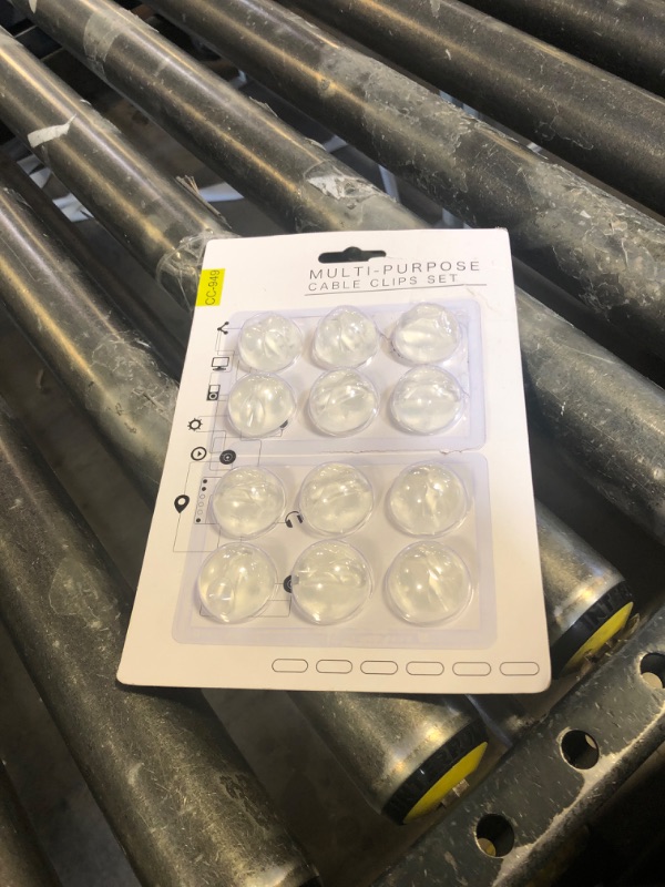 Photo 1 of 12 Pack Cable Clips, Znben Clear Cord Organizer Holder Adhesive Cord Management Charger Wire Holder Clips for Desk, Home, Office, Car, Cubicle, Nightstand