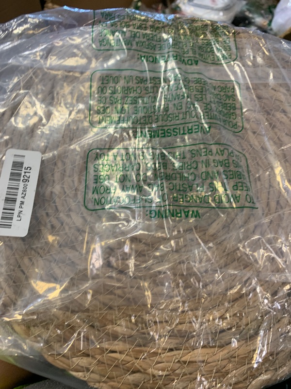 Photo 1 of 12 in Round Woven Placemats Plate Chargers Set of 10, Rattan Wicker Table Mats for Dinner Plates, Boho Farmhouse Rustic Place Mats for Dining Table Decor