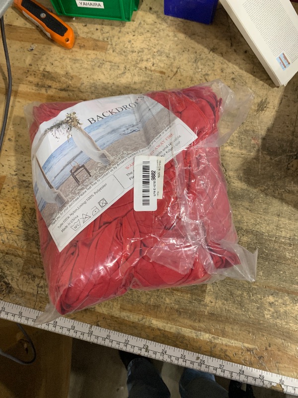 Photo 1 of 10x10ft Wrinkle Free Red Backdrop Curtain for Parties Soft Fabric Drapes Wedding Red Curtain Backdrop for Birthday Party Decorations Background for Photography 5x10ft, 2 Panels