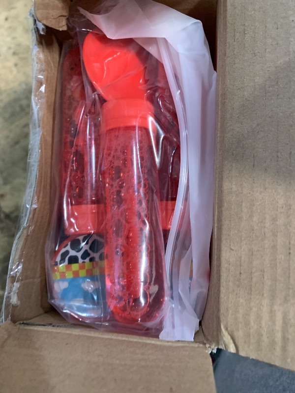 Photo 1 of 24 Pcs Cartoon Toy Bubble Wands Blue Sky White Clouds and Cow Print Mini Bubble Party Favor for Kids Toddlers Birthday Goody Bag Stuffer Filler Summer Outdoor Classroom Reward Gifts(Red, Yellow, Blue)