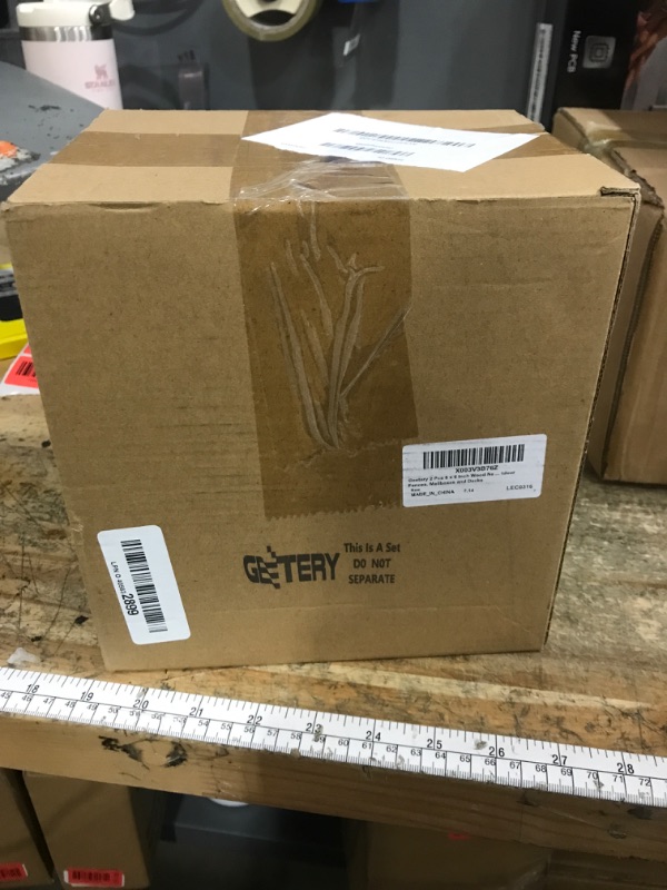 Photo 1 of **1 FENCE POST TOP HAS A CRACK IN IT** Geetery 2 Pcs 6 x 6 Inch (Actual 5.5'' x 5.5'') Wood Newel Post Cap Fence Post Cap for 5-5/8 Fence Topper Top Resistant Decking Caps for Outdoor Fences, Mailboxes and Decks (Cedar)