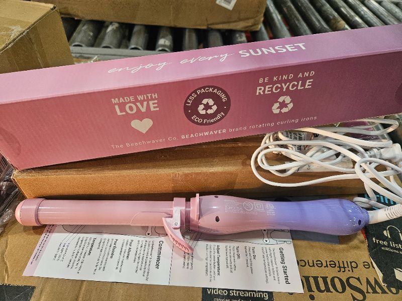 Photo 1 of Beachwaver B1 Rotating Curling Iron - Automatic 1 Inch Ceramic - Easy-to-Use Spinning Wand for Long-Lasting Waves - Auto-Shut Off and Dual Voltage (BW160)
