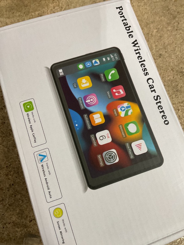 Photo 1 of ?Hieha? 2025 Wireless Portable Carplay and Android Auto, Carplay Screen for Car with Mirror Link/AUX/FM,7" Touchscreen Bluetooth 5.0, Marine Stereos for All Vehicles