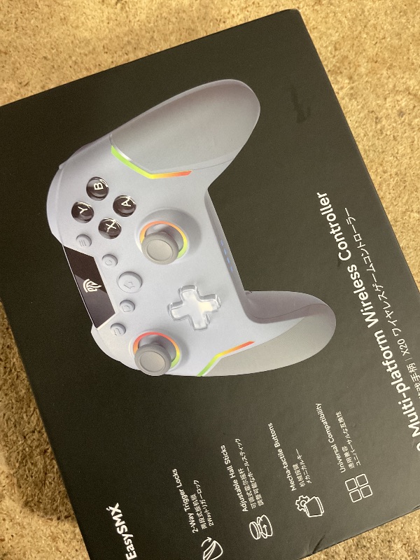 Photo 1 of EasySMX X20 Wireless Gaming Controller with RGB Backlit, 2-Stage Hall Effect Stick, 1000Hz Polling Rate, 6-Axis Gyro on Multi-Platform, Mech Buttons- Compatible with PC/Switch/Steam/Android