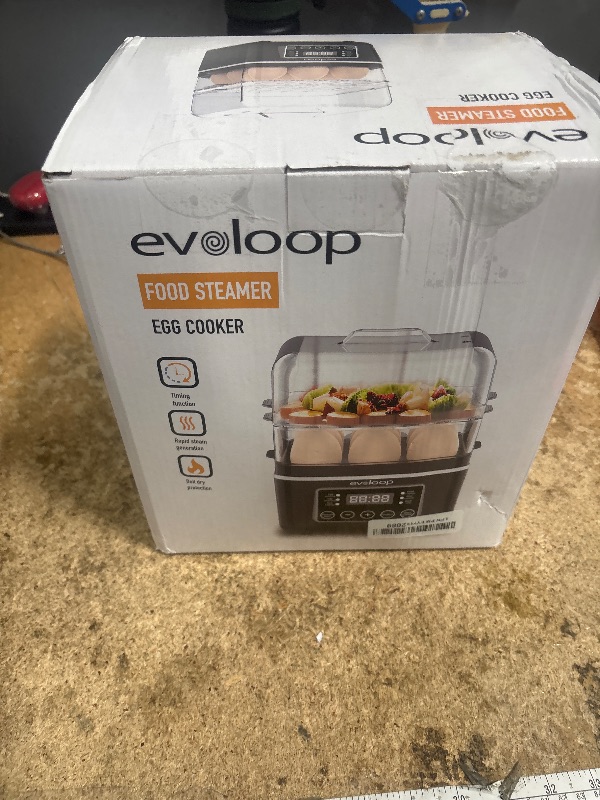 Photo 1 of 2 Tiers Electric Food Steamer for Cooking, 4 QT Digital Multi Vegetable Steamer with BPA-Free Stackable Baskets, Rapid Egg Cooker Egg Steamer with Auto Shut-Off, Ideal for Veggies, Seafood, Rice