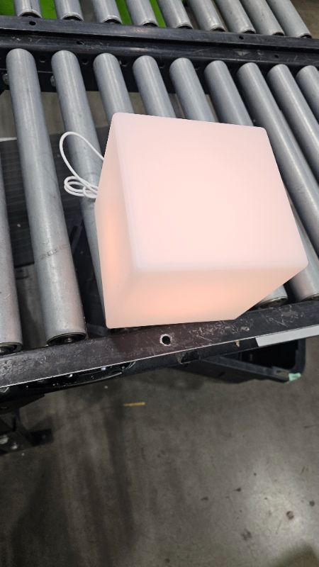 Photo 1 of ***MISSING REMOTE***LOFTEK 7-inch LED Cube Night Lights: Rechargeable RGB 16 Colors Changing Light with Remote Control, IP65 Waterproof Table Lamp Night Light for Home Bedroom Kids Room