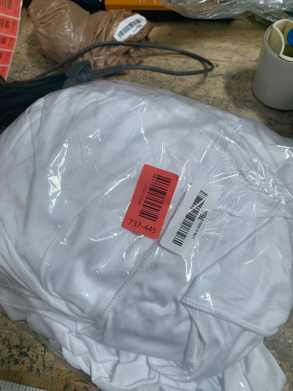 Photo 1 of 10 ft x 10 ft Wrinkle Free White Backdrop Curtains for Wedding Parties, Polyester Photography Backdrop Drapes for Birthday Parties Stage Backdrop Stand, 2 Panels 5x10FT Background Curtains