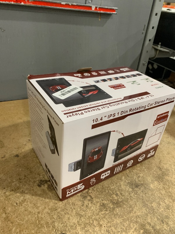 Photo 1 of 10.4“ Wireless CarPlay Stereo Single Din Car Radio,2025 Upgraded Rotatable HD IPS Touch Screen,Wireless Android Auto Car Play Screen Bluetooth RDS/FM EQ SWC USB/TF Backup Camera