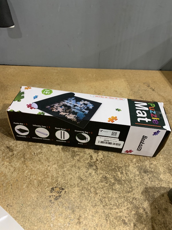 Photo 1 of **MISSING PIECES**  US Puzzle Mat Roll Up with Drawstring Storage Bag, Felt Rollup Mat for Easy Transport & Storage, Portable Puzzle Board Puzzles Saver Keeper for Jigsaw Puzzles Up to 1500 Pieces