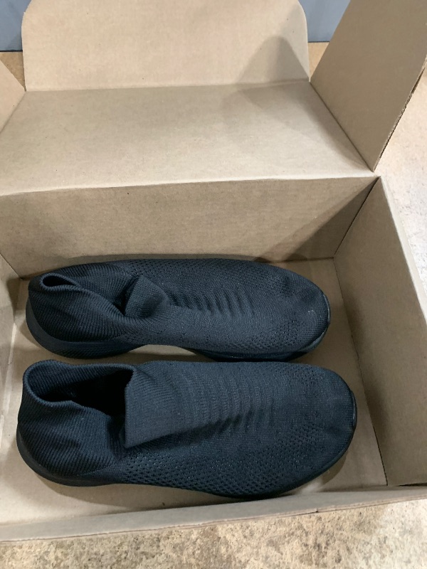 Photo 1 of **DIRTY** Womens Slip on Walking Shoes Comfort Lightweight Breathable Sock Shoe Non-Slip Mesh Casual Fashion Tennis Running Sneakers Black  8.5