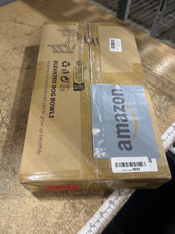 Photo 1 of *************MISSING THE BOWLS*****************
ADENGL Metal Raised Dog Bowl, 10" Tall Elevate Dog Feeder Stand with 2 Stainless Steel 42oz Bowls & 16x24 Non-Slip Mat – Stronger Dogs Food & Water Bowl Stand (Black)