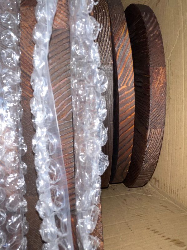 Photo 1 of **** CHECK COMMENTS****    RattanView 7 Pcs Wood Dessert Table Display Set Wooden 3 Tie Cupcake Stands Rustic Round Cake Stand Wood Dessert Serving Trays for Party Baby Shower Wedding Birthday(Brown)