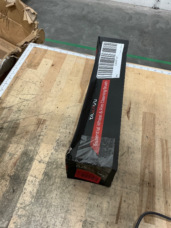 Photo 1 of (Upgraded) TAKAVU Premium Wheel & Tire Brush, Long Bristle Detailing Brush for Effortless Rim & Tire Cleaning, Non-Slip Handle, Built-in Knuckle Guard, Deep Reach for Brake Dust & Dirt Removal (Red)