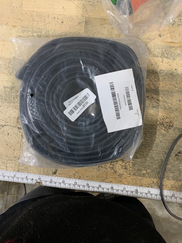 Photo 1 of 16.5 FT Garage Door Bottom Seal Rubber 0.19" P Bulb Bottom Garage Weather Stripping for Single Channel, Flexible Weatherproof Replacement Strip Seal Fits 16.5FT Wide, Black