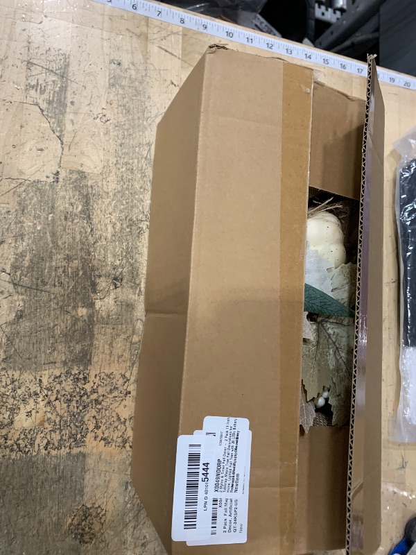 Photo 1 of 2 Styles & Timer Fall Decor - 2 Pack 11 Inch Tabletop Maple Tree Thanksgiving Fall Decorations for Home, Lighted Fall Tree with 20 LEDs Battery Powered Leafed Pumpkin Cones Berry Halloween Decorations