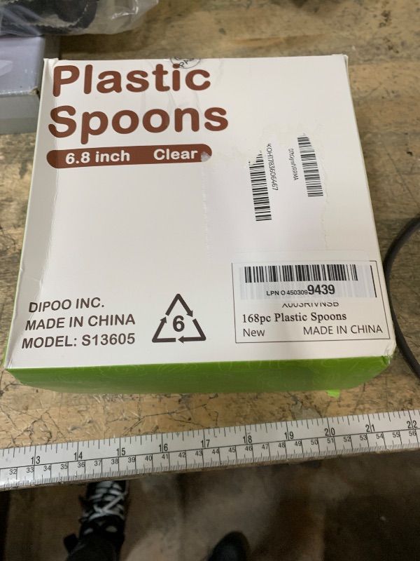 Photo 1 of 168pc 6.8" Clear Plastic Spoons Heavy Duty with Heat Resistant & BPA Free, Solid and Durable Plastic Cutlery, Premium Disposable Spoons for Party Supply