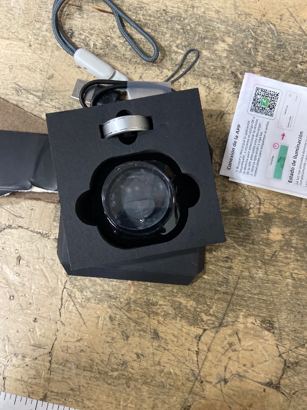 Photo 1 of **POSSIBLY FOR PARTS/UNTESTED** Anarow Smart Ring for Women Men – Activity Tracker Ring with Heart Rate, SpO2, Blood Pressure, Sleep Monitoring, Step & Calorie Counter, 5ATM Waterproof, No Subscription Fee (Silver, 10)