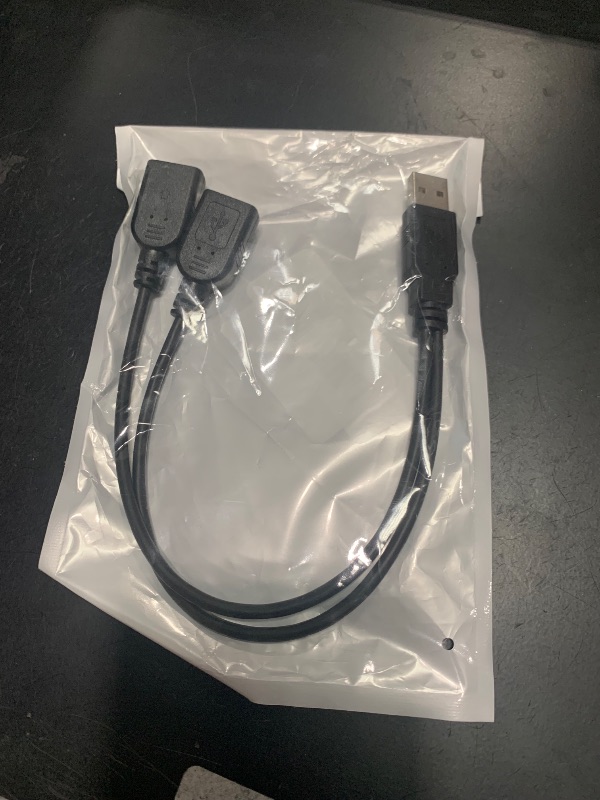 Photo 1 of ?2025 Upgraded? USB 2.0 A Male to 2 Dual USB Female Jack Y Splitter Hub Power Cord Extension Adapter Cable(Not Supporting CarPlay and Android Auto)