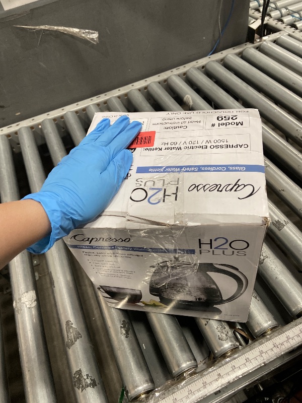 Photo 1 of *****FOR PARTS ONLY/N0N-FUNCTIONAL***** Capresso 259 Water Kettle, 10" x 8.25" x 6.25", Polished Chrome