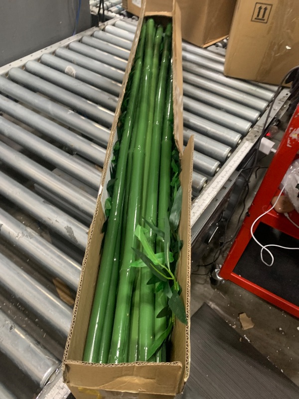 Photo 1 of 10 Pack 4ft Artificial Bamboo Trees, Fake Bamboo, Privacy Plants with Silk Leaves for Indoor Outdoor Decor, Garden Fence, Courtyard - Waterproof & Low Maintenance