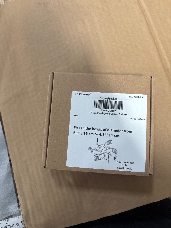 Photo 1 of 1 Pack Dog Slow Feeder, Insert Food Grade Silicone Slow Feeder with Strong Suction Cups, Cuttable, Reduce Eating Speed, Compatible with Different Size Dog Bowls (4.3"-6.3")