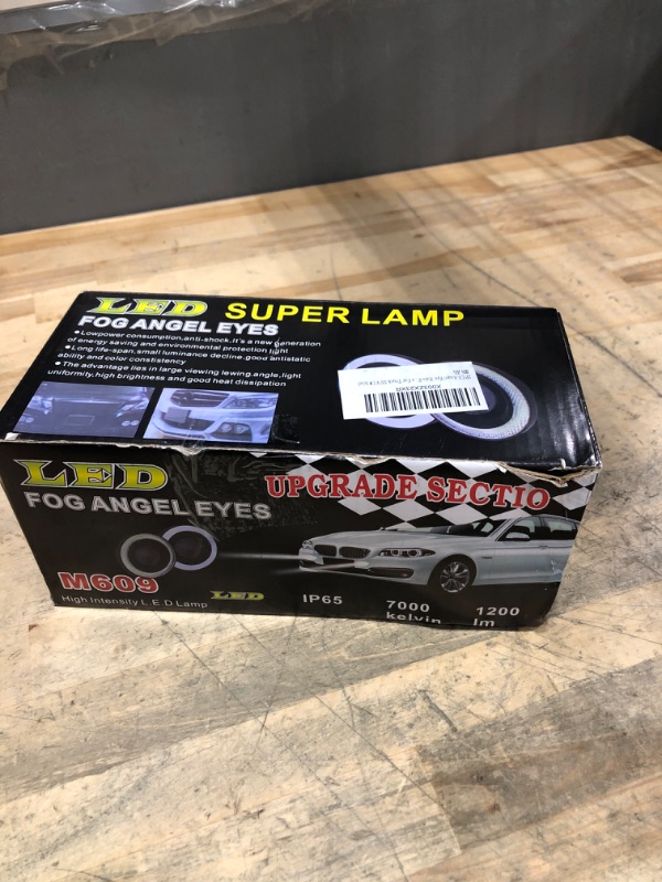 Photo 1 of 2PCS Angel Eye Halo Fog Lights for Cars,Multi-Color LED Fog Lights Assembly with COB Aperture for Car Lighting,Daytime Running Light Bulb Fits Car Truck SUV(White)