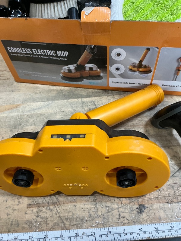 Photo 1 of ** PARTS ONLY ** qimedo 6000mAh Battery Electric Mop M1, 800RPM Cordless Electric Power Scrubber & Mops for Floor Cleaning, Best Automatic Spin Mops with Smart Display,Rotating Mop with LED Light & Water Spray