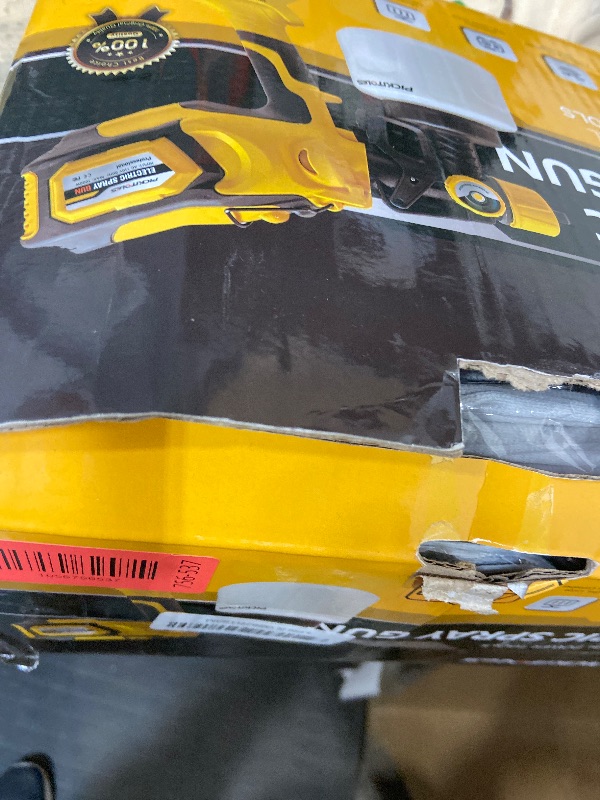 Photo 1 of 1000W HVLP Paint Sprayer High-Efficiency Electric Spray Gun with 6 Nozzles,Variable Patterns & Adjustable Flow, 47oz (1400ml) Detachable Container,Easy to Clean for Home Improvement Projects Yellow