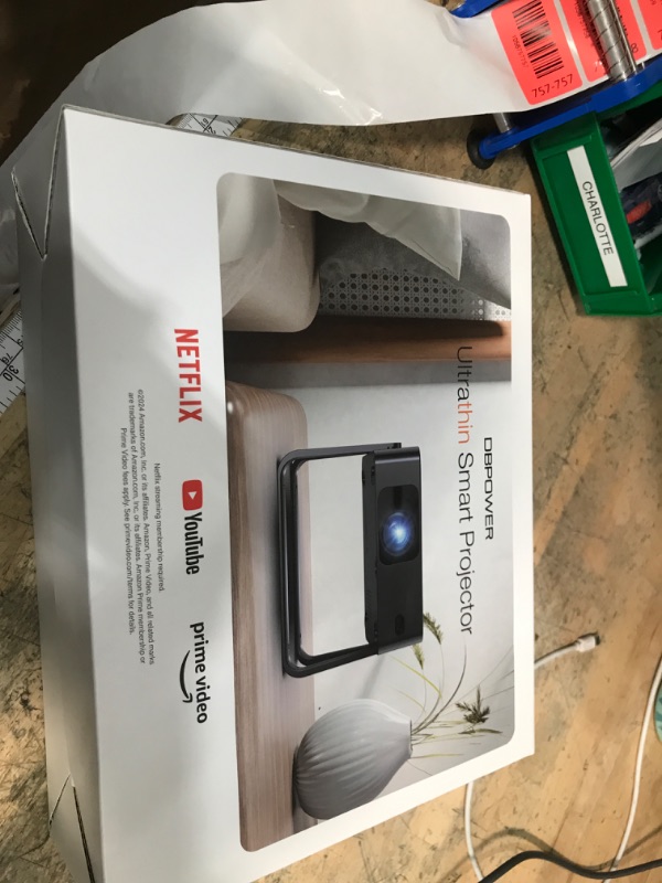 Photo 1 of [Ultra-Slim 1.97"| Netflix Licensed | AI Auto Focus | 360° Stand] Smart Mini Projector with WiFi 6 & Bluetooth, Built-in Netflix/YouTube/Disney+/Hulu, DBPOWER N5 Movie Projector for Bedroom (Black)