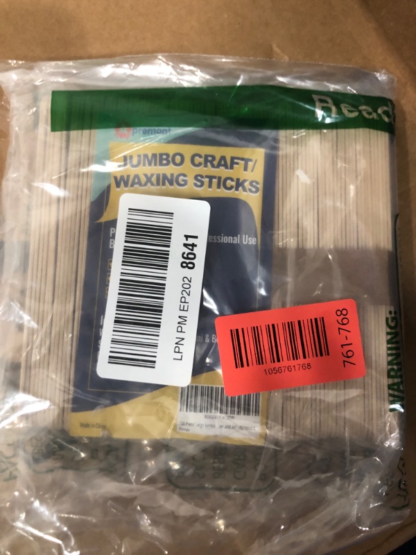 Photo 1 of 100 Piece Large Jumbo Wooden Craft Sticks (6" x 3/4"), Premium Natural Organic Wood for Waxing, Craft Project, Tongue Depressor, Popsicle, Ice Cream Stick,Woodcraft, Paint Stirrer and Art - Apremont