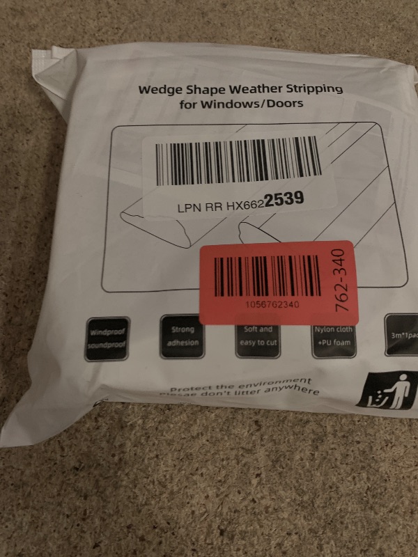 Photo 1 of 118” Wedge-Shape Foam Window Weather Stripping Door Seal Strip,Soundproofing Frame Winter Insulation Tape for Exterior Front Door,Noise Cancelling Window Inserts,Door Gap Filler Light Blocker,White