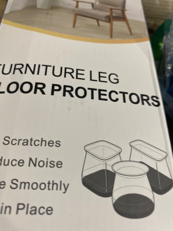 Photo 1 of 24 Pcs Chair Leg Floor Protectors for Hardwood Floors Silicone Covers to Protect Wood Tile Floors Felt Pads Furniture Leg Caps Anti-Scratch Reduce Noise (Fit:1.3"-2")