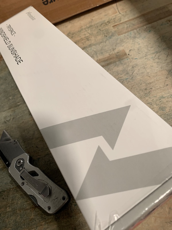 Photo 1 of [2025 Upgrade] Nmoiss Windshield Sun Shade Umbrella - [Vinyl Coating Heat Shield] Protect Car from Sun Rays & Heat Damage Keep Cool and Protect Interior, Spring Structure Edge Medium 56" L x 31" W